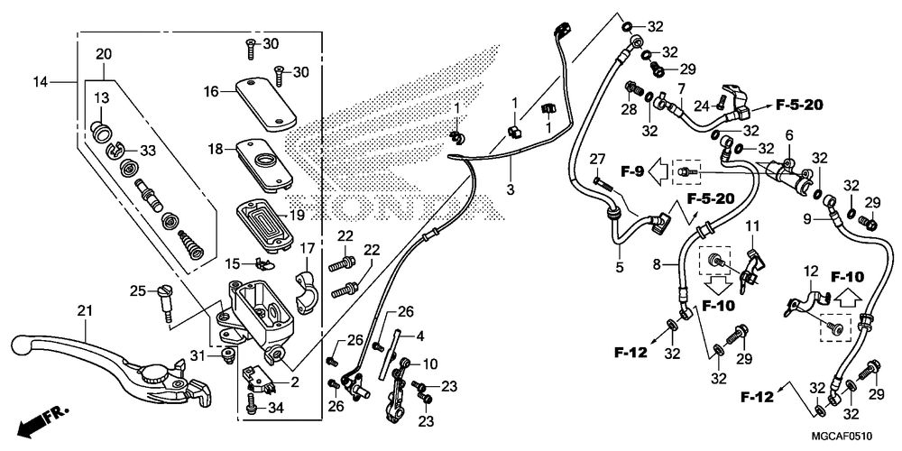 Front brake mastercylinder (2)