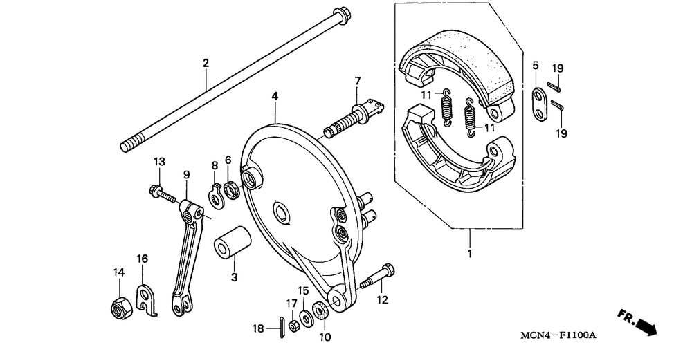 Rear brake panel