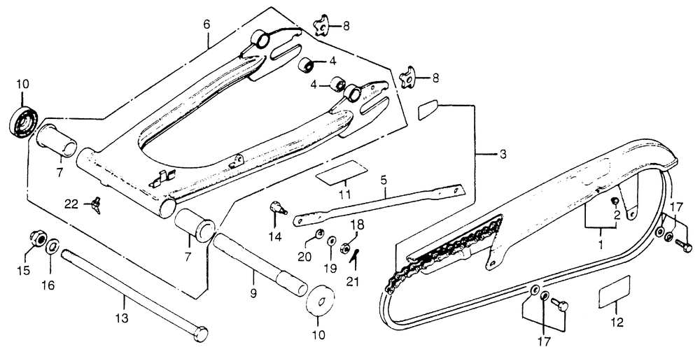 Swingarm & chain case