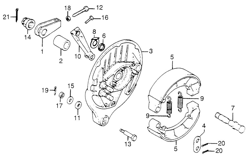 Rear brake panel