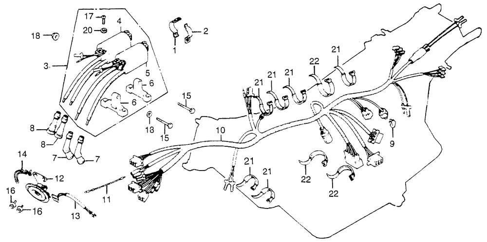 Wire harness & ignitioncoil