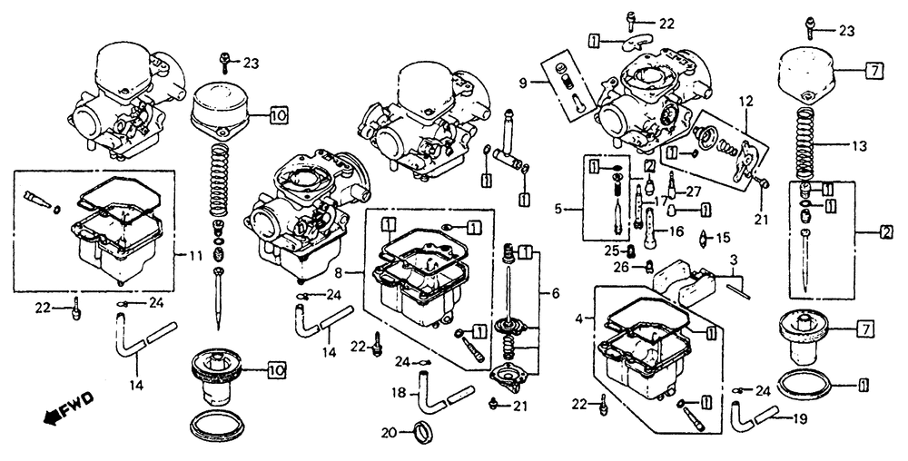 1985 honda shadow 700 carburetor diagram