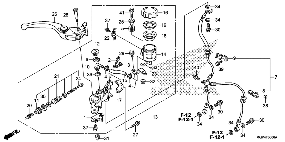 Front brake mastercylinder (1)