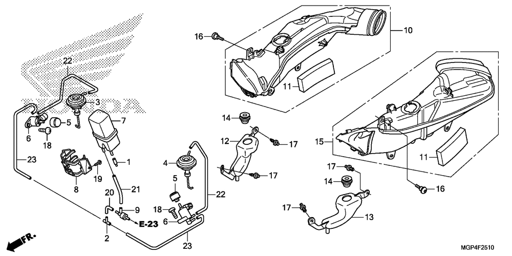 Air intake duct& solenoid valve