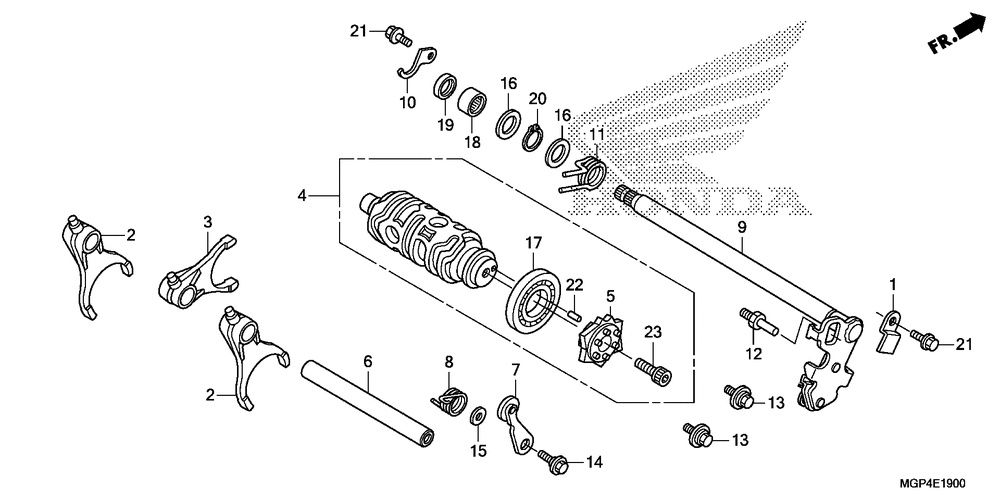 Gearshift drum