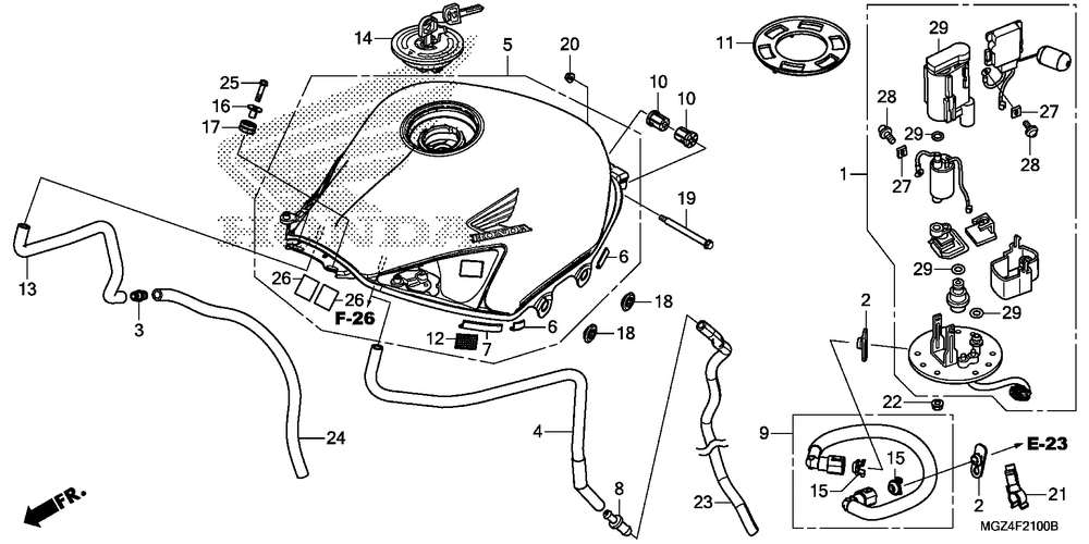 Fuel tank & fuel pump