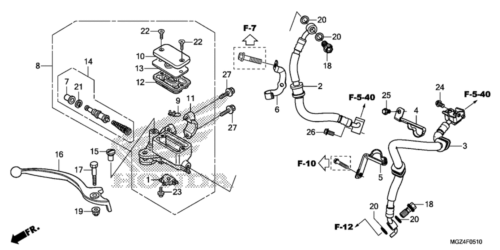 Front brake mastercylinder (2)