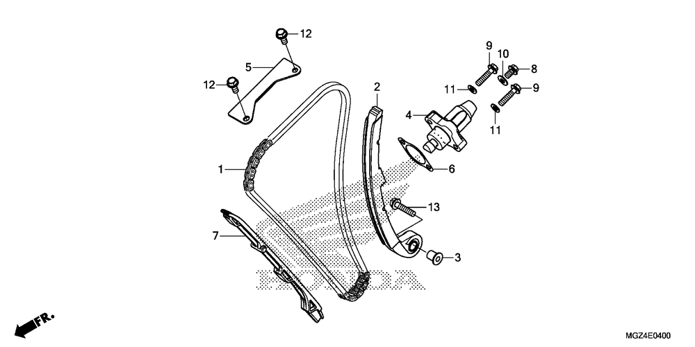 Cam chain & tensioner