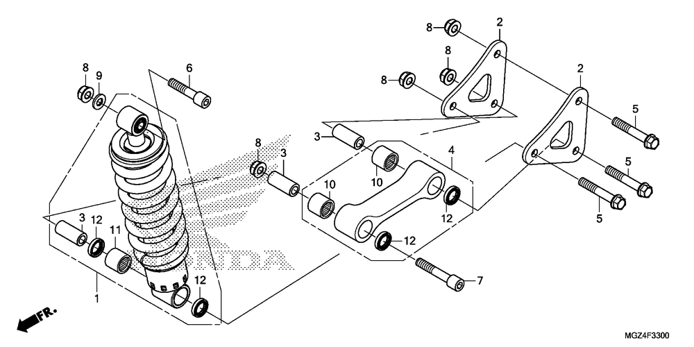 Rear shock absorber