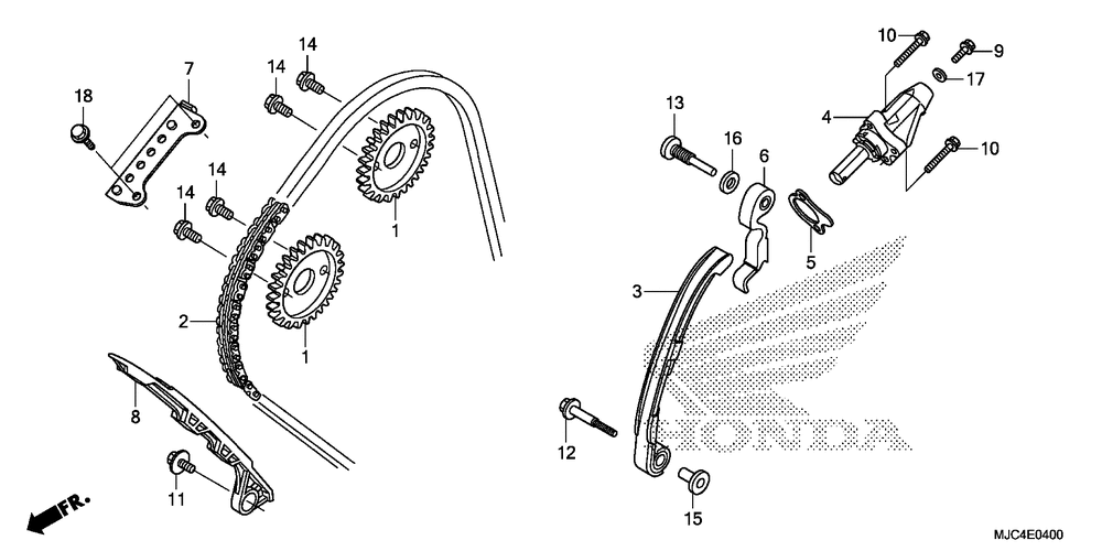 Cam chain & tensioner