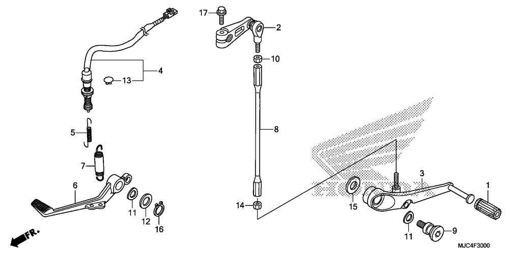 Brake pedal & change pedal