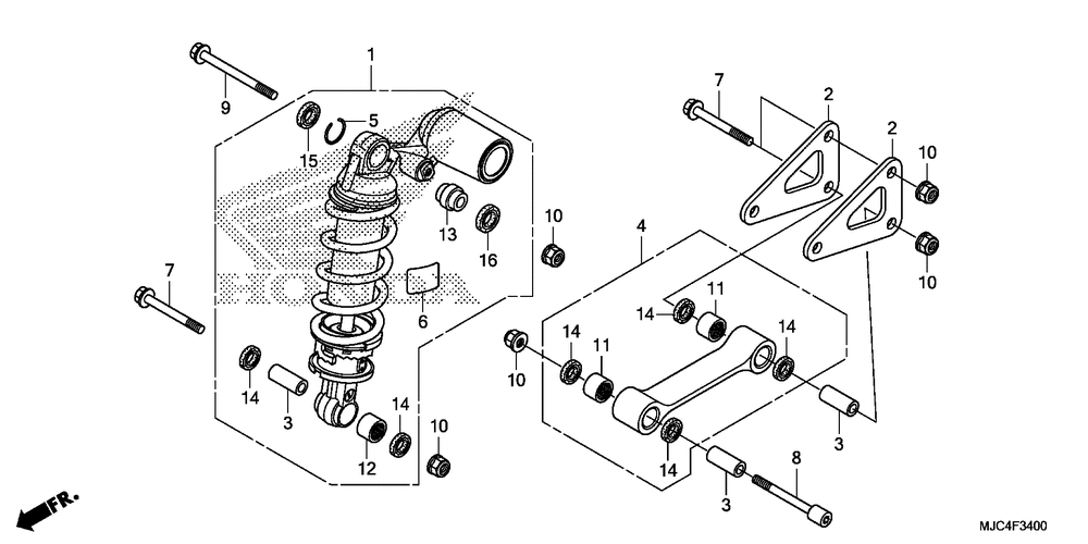 Rear shock absorber(cbr600rr)