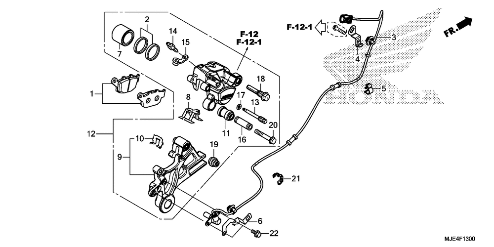 Rear brake caliper