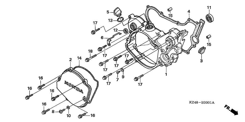 Right crankcase cover('05-'07)