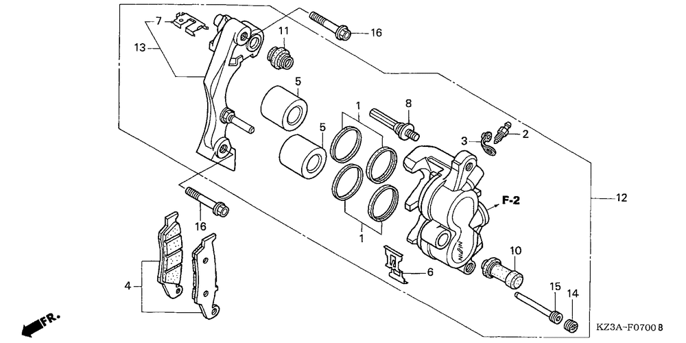 Front brake caliper