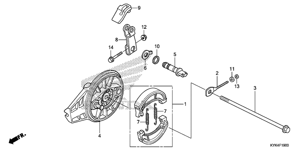 Rear brake panel