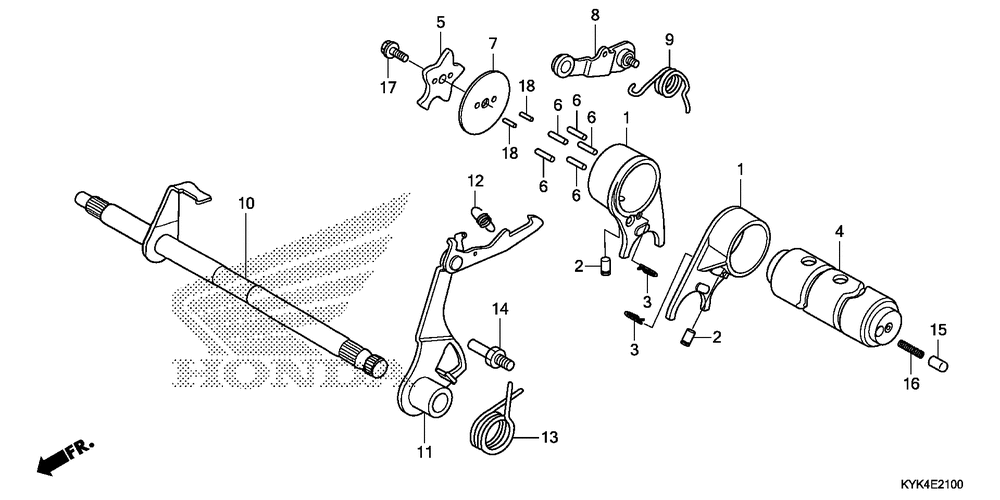 Gearshift drum