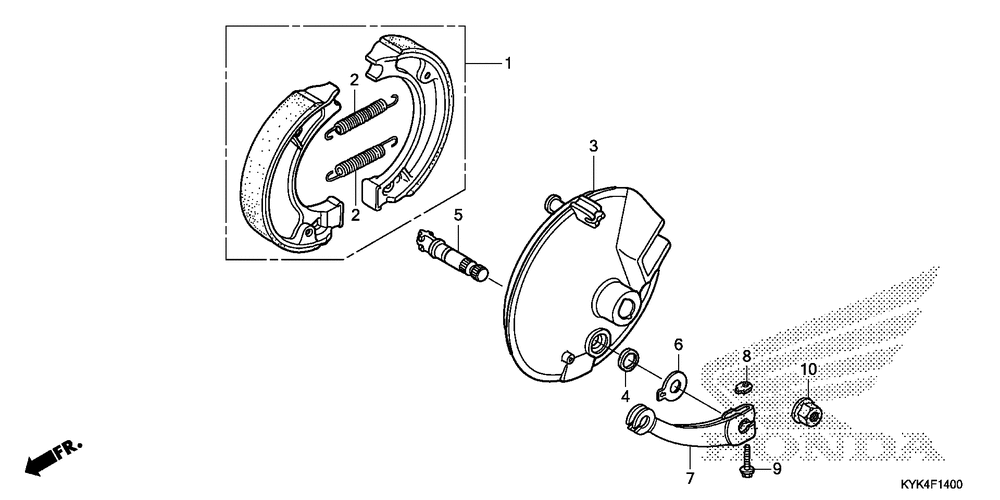 Front brake panel