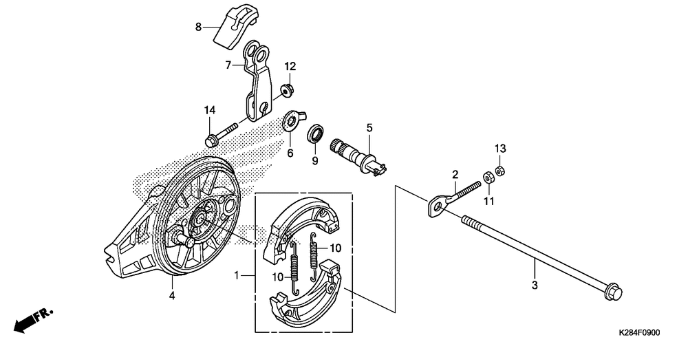 Rear brake panel