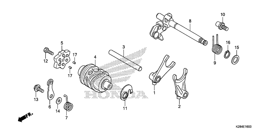 Gearshift drum