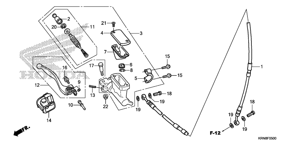 Front brake mastercylinder