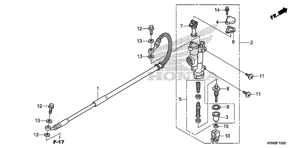 Rear brake mastercylinder