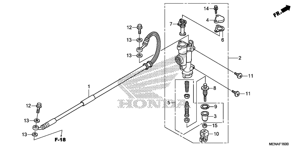 Rear brake mastercylinder