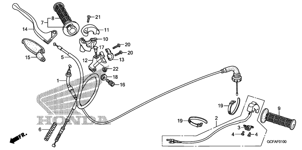 Handle lever & switch & cable