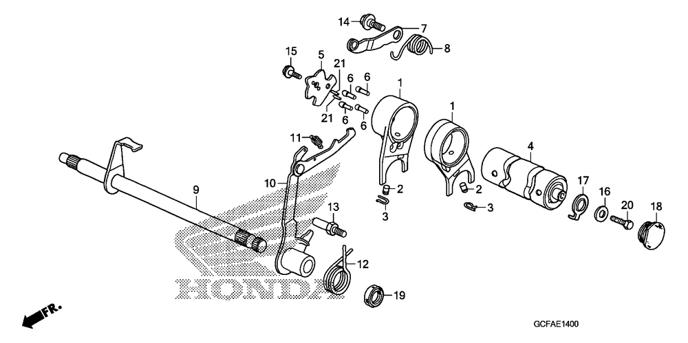 Gearshift drum