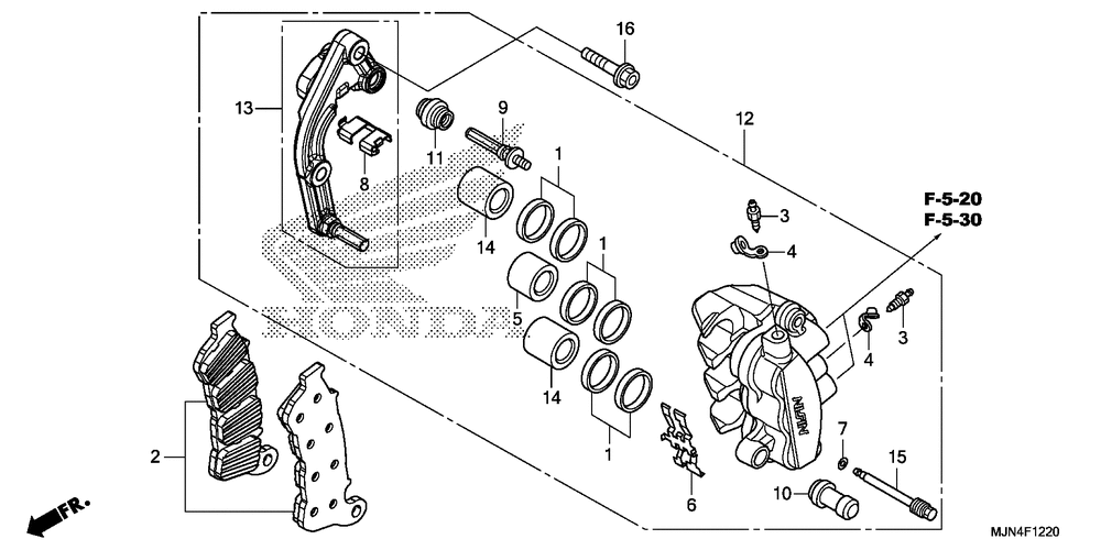 Left front brake caliper