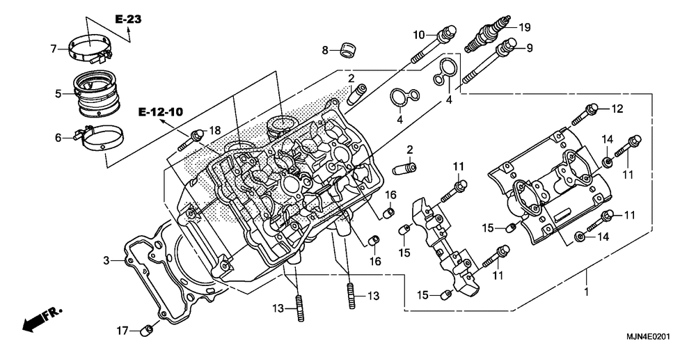 Left cylinder head