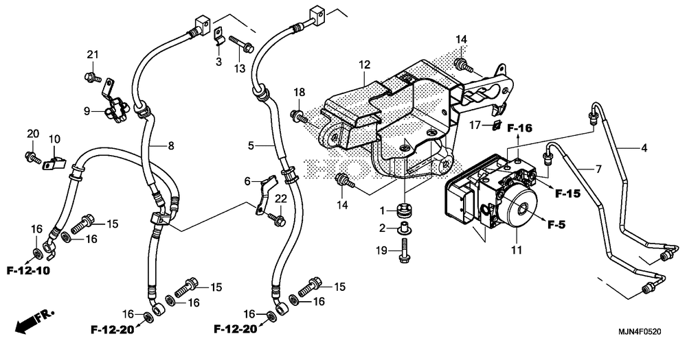 Abs modulator & front brake hose