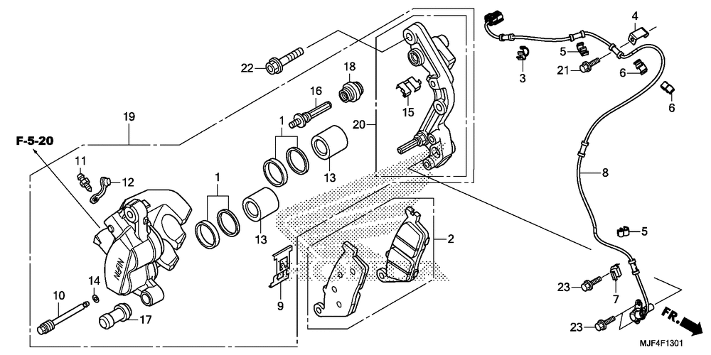 Front brake caliper (2)