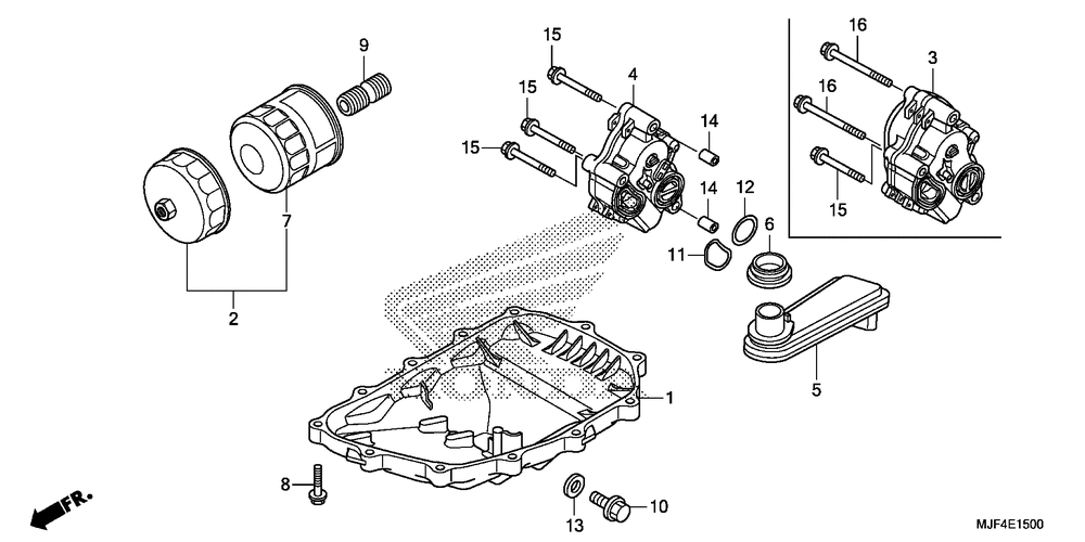 Oil pan & oil pump