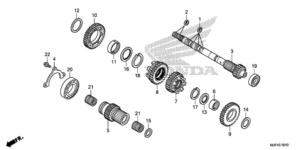 Transmission (mainshaft) (ctx700nd)