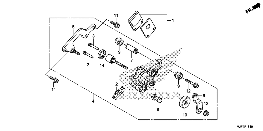 Parking brake caliper