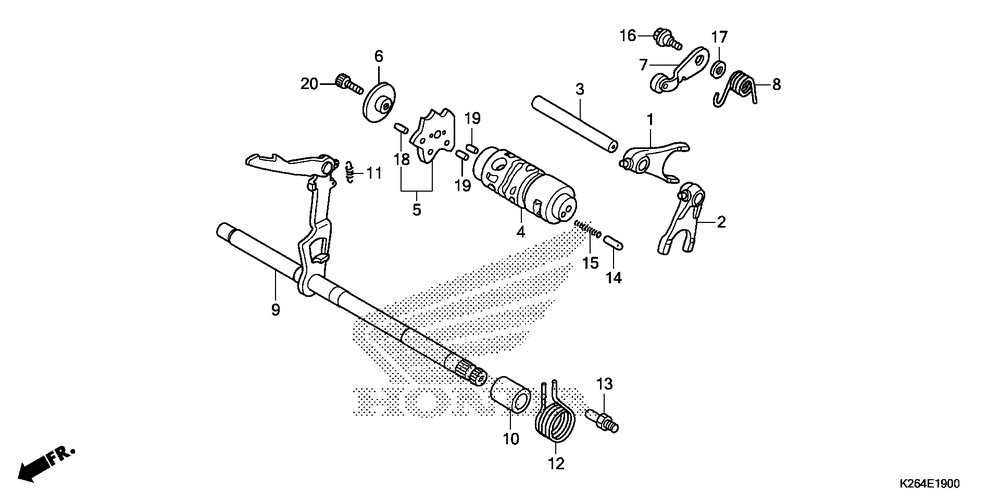 Gearshift drum