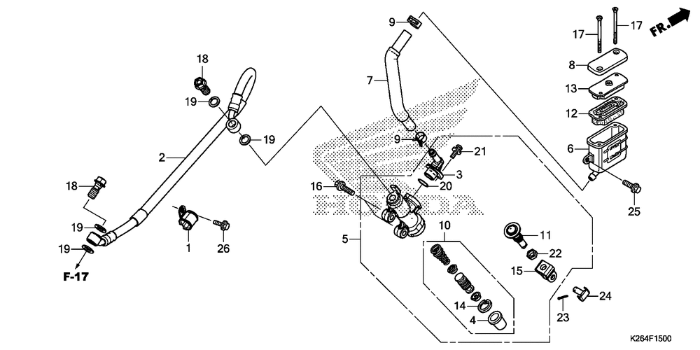 Rear brake mastercylinder