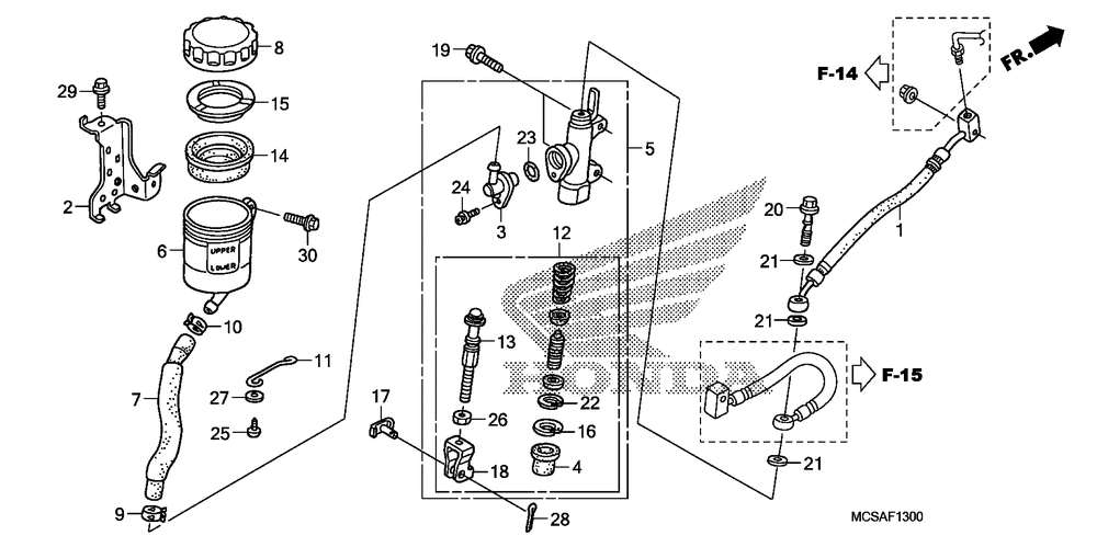 Rear brake mastercylinder (st1300)