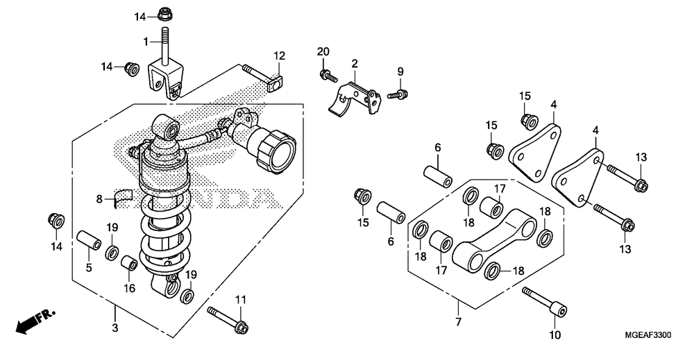 Rear shock absorber