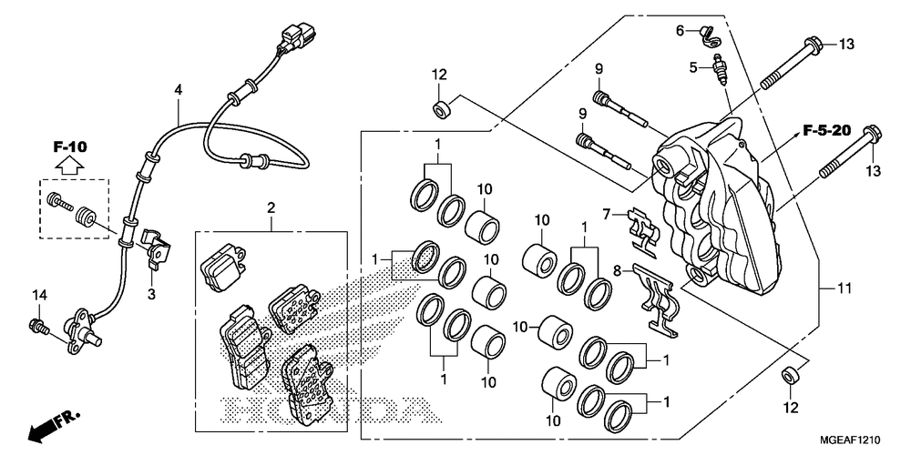 Right front brake caliper