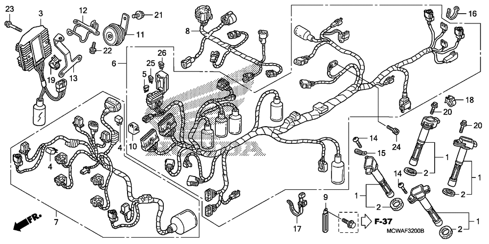 Wire harness для VFR800 Honda