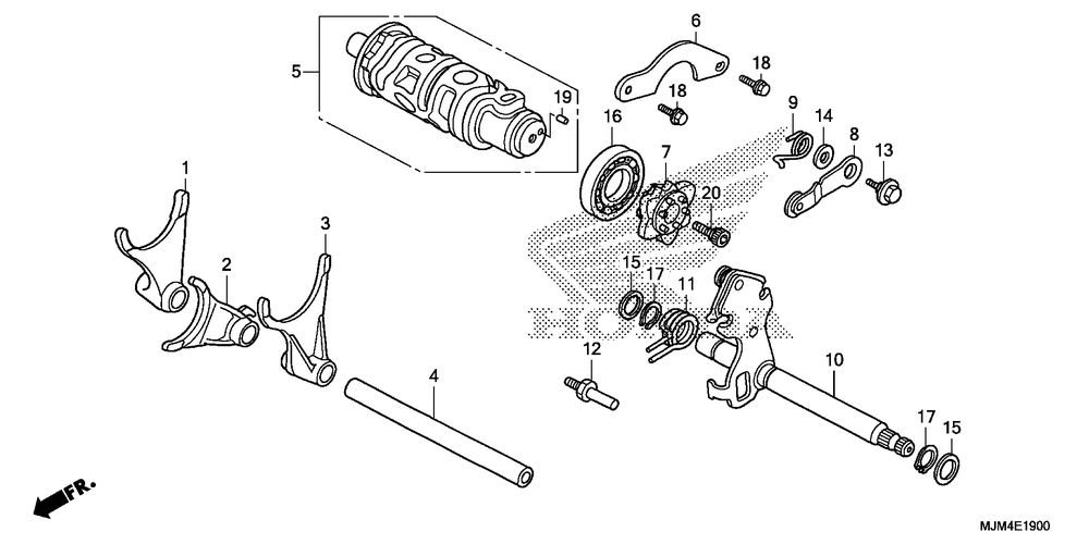 Gearshift drum