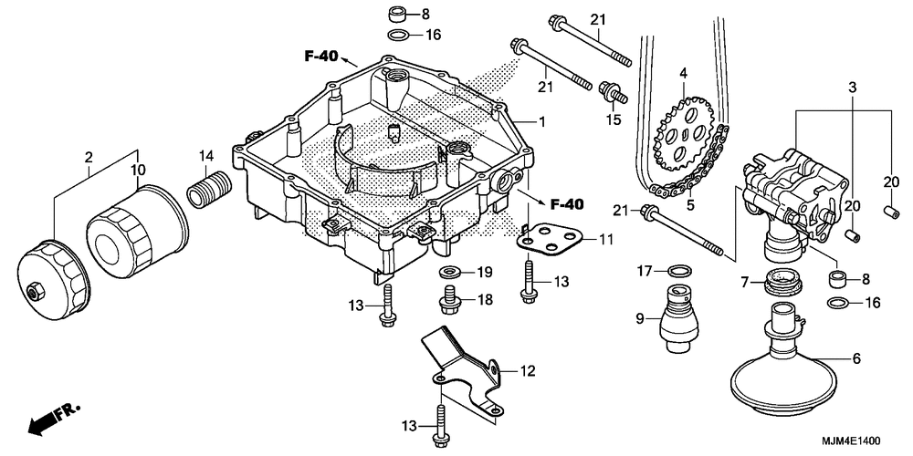 Oil pan & oil pump