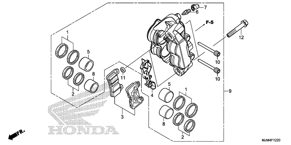 Left front brake caliper