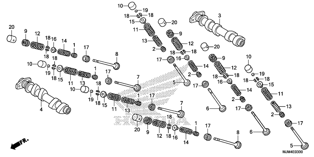 Camshaft & valve (fr.)