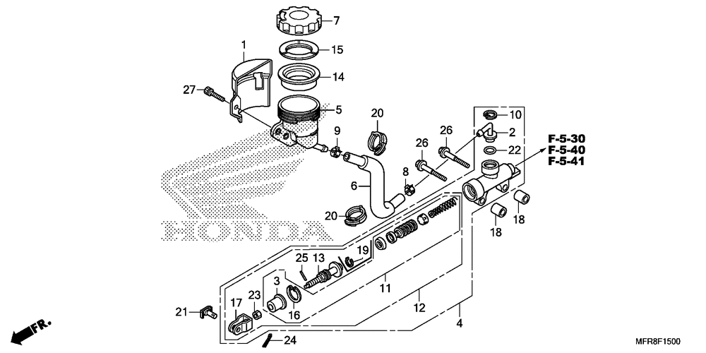 Rear brake mastercylinder