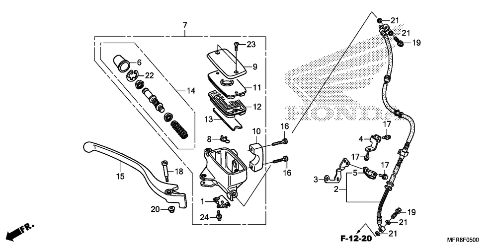 Front brake mastercylinder (1)