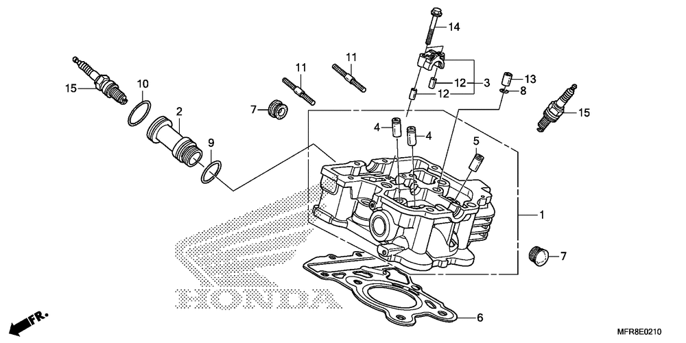 Rear cylinder head