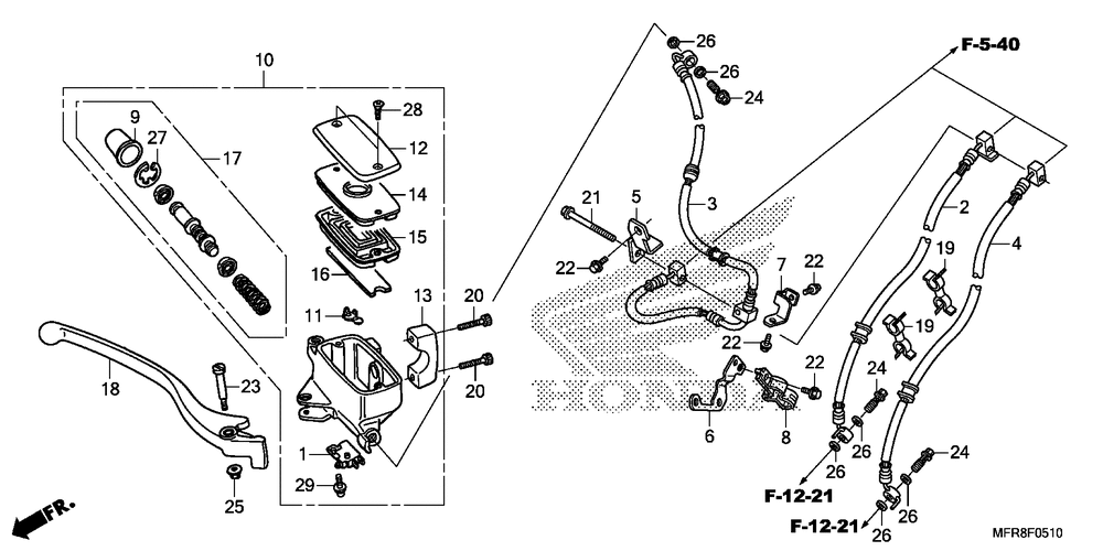 Front brake mastercylinder (2)